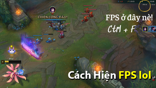 Hướng dẫn cách hiện FPS lol